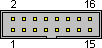 16 pin IDC female connector layout